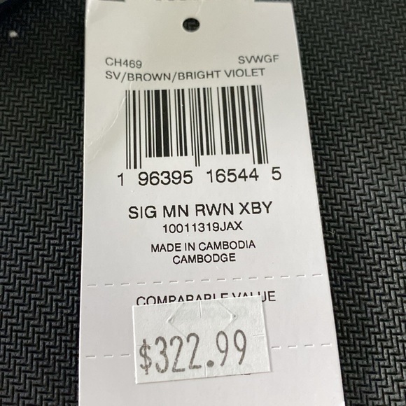 COACH CH469 Mini Rowan Crossbody In Signature Canvas BROWN BRIGHT VIOLET, NWT - Picture 4 of 4